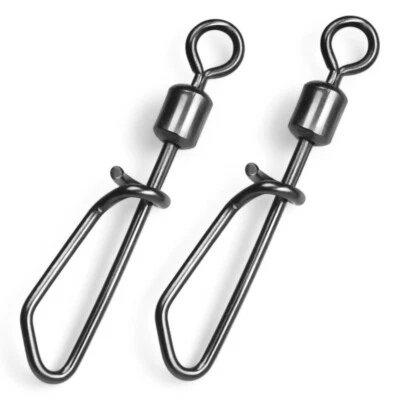 10x Quick Change Fishing Clips Swivel Snap Links - Terminal Tackle FISHIN ADDICT - Image 1 of 2