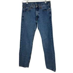 Levis 505 Mens Straight Leg Jeans W32 L34 Denim Blue - Picture 1 of 6