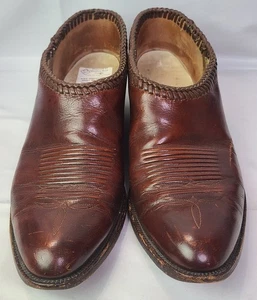 Vintage Tony Llama Cowboystiefel Booties Pantolette Echtleder USA - Bild 1 von 7