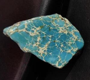 Natürliche blaue Arizona Türkis Platte grobe Mine zertifiziert 37,50 ct lose Edelstein - Bild 1 von 7