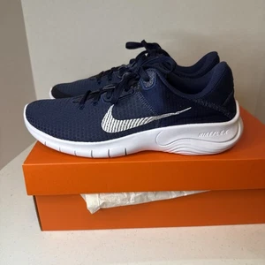 Nike Flex Experience Run Navy Blau Weiß Größe 7,5 Herren Neu Turnschuhe Neu im Karton Schuhe - Bild 1 von 11