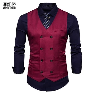Double-breasted formal vest men's casual vest - Picture 1 of 30