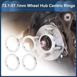 OD 72.1mm to ID 57.1mm Car Wheel Hub Centric Rings Aluminium Alloy 4 Pcs - Picture 1 of 7