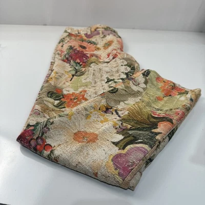 Tory Burch Floral Pants Size 4 Peach Green Pink Purple Orange Slim Fit - Image 1 of 4
