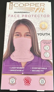 COPPER FIT Guardwell Face Protector Pink Youth Size Copper Infused Breathable - Picture 1 of 3