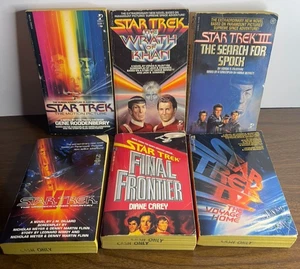 VTG Star Trek Motion Picture Paperbacks First 6 Movies/Books Rodenberry - Picture 1 of 9