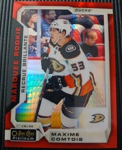 2018 O-Pee-Chee Platinum Marquee Rookies Red Prism /199 Maxime Comtois Rookie RC - Picture 1 of 2