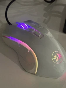 Redragon M602 Griffin RGB Wired Gaming Mouse RGB Backlit Ergonomic Mouse White - Picture 1 of 6