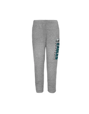 Calça de lã dura Youth Philadelphia Eagles Outerstuff cinza corrida - Imagem 1 de 2
