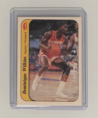 1986-87 Dominique Wilkins Fleer #11 наклейка карта незначительные пятна - Изображение 1 из 2