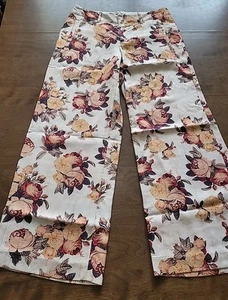 Peruvian Connection Floral Wide Leg Pants Size 2 - Picture 1 of 18