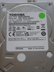 MQ04UBB400 AZA AD03 /JS0B0U 11NOV2024 HDKFD34AZA01 T Toshiba 4TB - Afbeelding 1 van 1