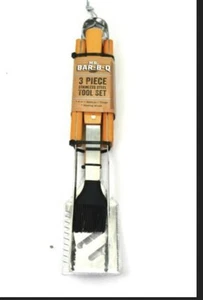 Mr Bar-B-Q 3 Piece Stainless Steel Tool Set.4 in 1 Spatula, Tongs, Basting Brush - Picture 1 of 1