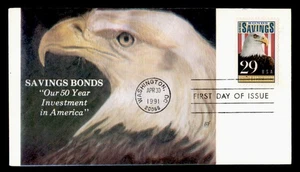 DR WHO 1991 FDC WWII SAVINGS BONDS ANIV KT CACHET M60080 - Picture 1 of 2