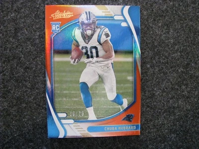 Chuba Hubbard 2021 Panini Absolute Football RC #134 Carolina Panthers 39/75 - Image 1 of 2