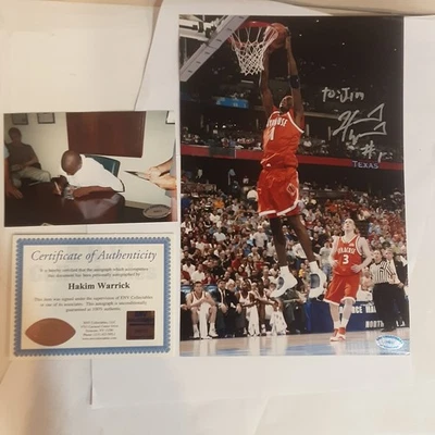 HAKIM WARRICK DUNKING SYRACUSE ORANGEMEN HAND SIGNED 12 × 8 COLOR PHOTO — 第 1/4 张图片