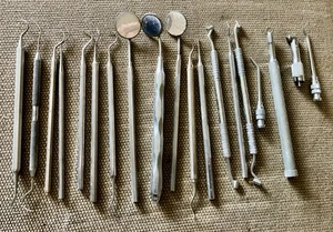 Lot of 19 Vintage Dental Instruments Tools - Most are Made in USA and Germany - Picture 1 of 5