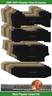 Juego de alfombrillas Ultimat personalizadas para Chrysler Town & Country '05-07 con logotipo (4 piezas) #IIP Foto 1 de 4