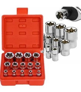Juego de enchufes de 14 piezas - Estándar y métrico - Kit de herramientas manuales sin marca - NUEVO - Imagen 1 de 6