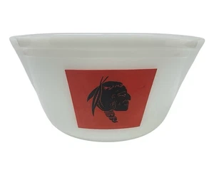 Vintage Federal Glass Indian Chief Mixing Bowl Native American Western USA 8” #2 - Picture 1 of 14