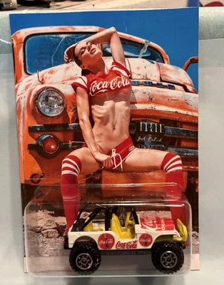 "CUSTOM" Hot Wheels Coca Cola  Jeep 4x4 It’s A Custom Coca Cola - Image 1 of 4