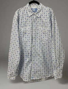 Wrangler 20x Competition Advanced Comfort LG White Blue LSLV Pearl Snaps Pockets - Imagen 1 de 13