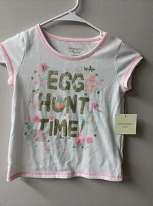 Cynthia Rowley Girls Shirt "Egg Hunt Time" Easter Size 6x NwT - Picture 1 of 2