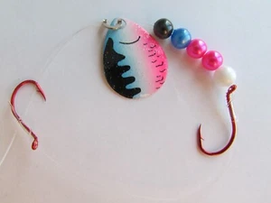 5 Spinner Crawler Harness Size 3 Colorado Blades 2 Hook Rainbow Baitfish - Picture 1 of 1