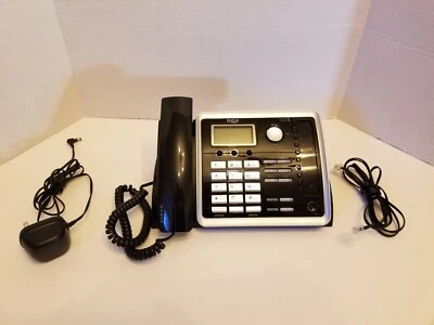 RCA ViSYS 25214 2-Line Corded Full Duplex Speakerphone TC25214 w/ manual & cable - Image 1 of 4