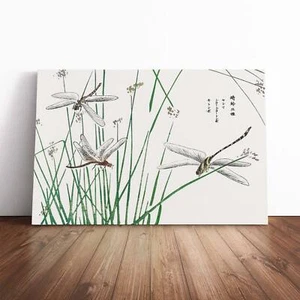 Quadro con cornice libellule animali asiatici Morimoto Toko stampa arte da parete su tela - Foto 1 di 7