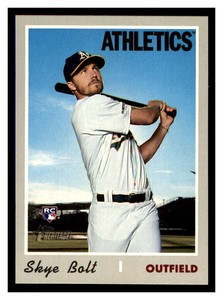 2019 Topps Heritage #615 SKYE BOLT RC Oakland Athletics Rookie