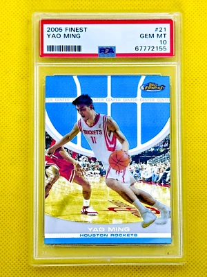 YAO MING PRINCIPIOS DE AÑO TOPPS FINEST OPTI CROMO SIN REFRACTOR PSA 10 GEMA COMO NUEVO Raro Foto 1 de 3