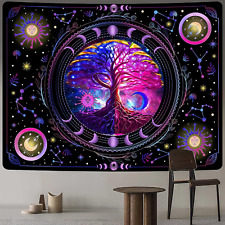 Tree of Life Tapestry Hippy Sun and Moon Tapestry Flower Vines Tapestry Hippie T