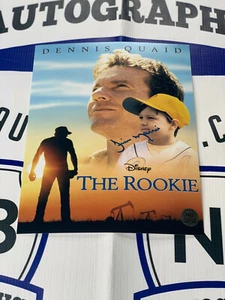 Jim Morris Signed DISNEY THE ROOKIE Dennis Quaid 8x10 Photo #1 NB AUTOS COA 2 - Picture 1 of 2