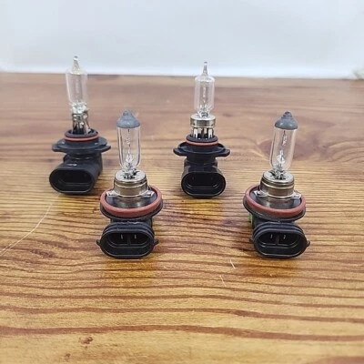 Sylvania & Philips Halogen Headlight Bulb 9005 & H11 High/Low Beam Full Set of 4 - Image 1 of 4