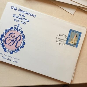 ISLE OF MAN 24 MAY 1978 CORONATION 25th ANNIVERSARY FIRST DAY COVER UNADDRESSED - Picture 1 of 2