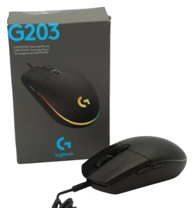 LOGITECH G203 LIGHTSYNC Gaming Maus, Schwarz *Gebraucht* - Bild 1 von 6