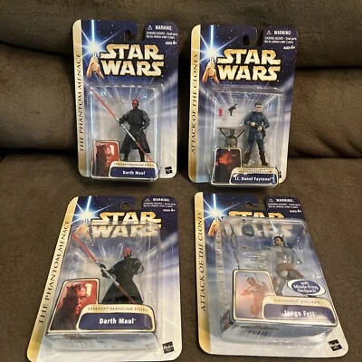 LOTE DE 4 FIGURAS STAR WARS 2003 Lote Ataque de los Clones y Amenaza Fantasma G2 Foto 1 de 4