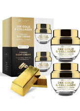 CB Clear 24K Gold & Collagen Day & Night Cream Duo Pack Full Size 1.69 oz each