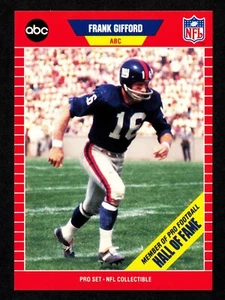 1989 PRO SET Announcer Collectible #2 FRANK GIFFORD HOF - NEW YORK GIANTS - *03 - Picture 1 of 2