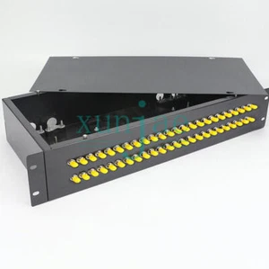 1x LWL Terminal Box 48 Core ST UPC Adapter Pigtail 48 Ports Patchpanel - Bild 1 von 1
