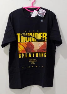 Authentic XL = L Black UT Uniqlo T-shirt Kimetsu no Yaiba Demon Slayer Zenitsu - Picture 1 of 7