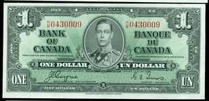 1937 King George VI, BC-21d, Bank of Canada $1, Coyne/Towers, R/M Prefix P65 - Picture 1 of 2