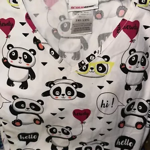 Scrub Star 2-2XL Medical Tops New Prewashed Happy Print - Picture 1 of 4
