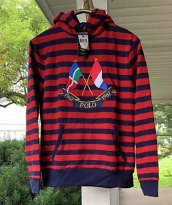 Neu mit Etikett Polo Ralph Lauren Cross Flags Hoodie Kapuzenpullover Sweatshirt Gr. M - Bild 1 von 7