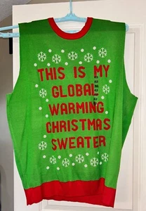 GLOBAL WARMING CHRISTMAS SWEATER MEN'S SIZE 4X MENS BIG & TALL NWT - Picture 1 of 3