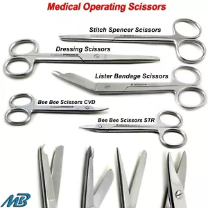 Medical Operating Scissors Surgical Dissection Lister Bandage Stitch Shears - Picture 1 of 7