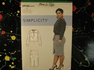 S9182 Simplicity Mimi G Estilo Patrón de Costura Misses' Tejido Top y Falda H5 Talla 6-14 - Imagen 1 de 3