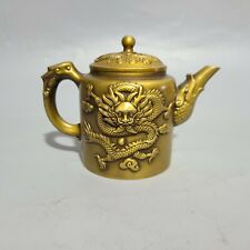 15 cm Chinese Brass Teapot Dragon phoenix Kettle Bronze animal Teapot