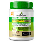 Nature's Nutrition Organic SuperGreens Vanilla 500g Vegan Ingredients Probiotics